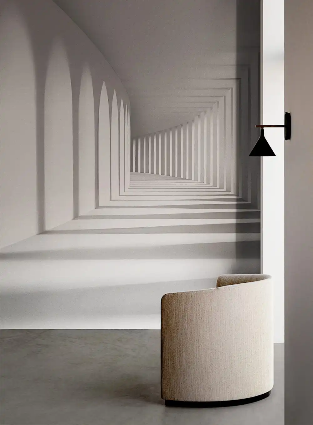 Pillar-Shadowed-Corridor - View 1